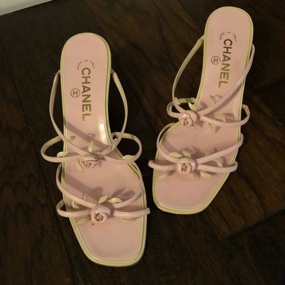 chanel rosebud sandals